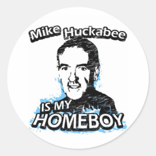 Sticker Rond Mike Huckabee est mon homeboy