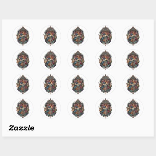 STICKER ROND MILAN (Feuille)