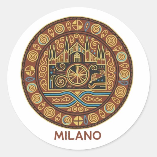 STICKER ROND MILAN (Devant)