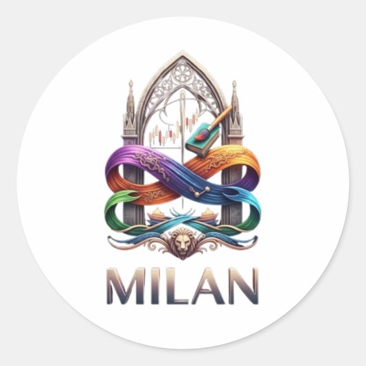 Sticker Rond Milan (Devant)