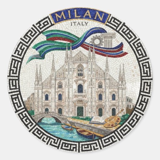 STICKER ROND MILAN (Devant)
