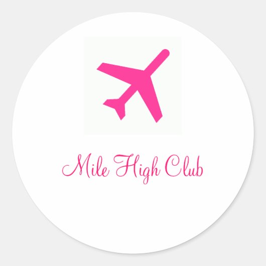 Sticker Rond Mile High Club - Customisé (Devant)