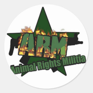 Sticker Rond Milice de droits des animaux