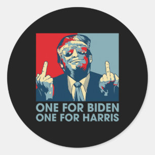 Sticker Rond Milieu Finger Biden Harris Républicain Américain F