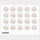 Sticker Rond Milk Et Cookies Fille Premier Anniversaire (Feuille)
