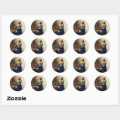 Sticker Rond Milkmaid Kitchen Maid par Johannes Vermeer (Feuille)