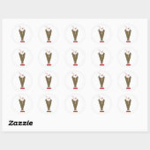 Sticker Rond Milkshake au Chocolat (Feuille)