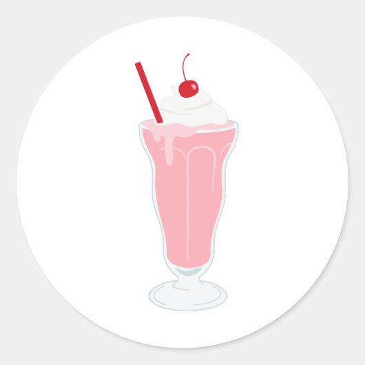 Sticker Rond Milkshake de Strawberry (Devant)
