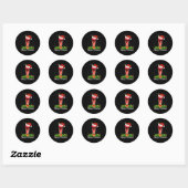 Sticker Rond Milkshake Lover Matching Santa Hat Milkshake Chris (Feuille)