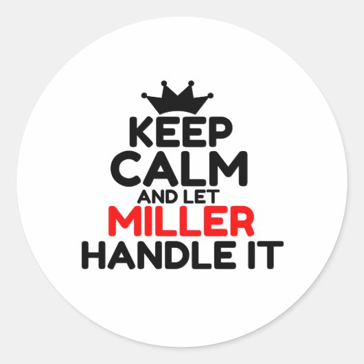 STICKER ROND MILLER (Devant)