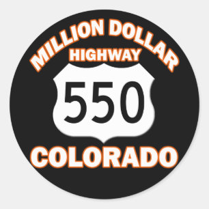 STICKER ROND MILLION DE ROUTE LE COLORADO 550 DU DOLLAR
