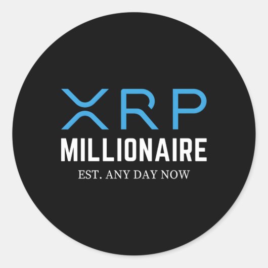 Sticker Rond Millionnaire de crypto-monnaie Xrp (Devant)