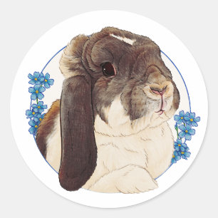 Sticker Rond Milly Moo Bunny