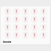 Sticker Rond Milshake Candy Classique Valentine Photo (Feuille)