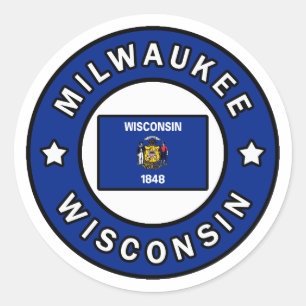 Sticker Rond Milwaukee Wisconsin