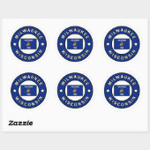 Sticker Rond Milwaukee Wisconsin (Feuille)