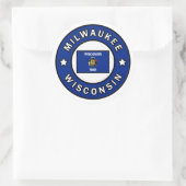 Sticker Rond Milwaukee Wisconsin (Sac)
