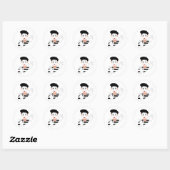 Sticker Rond Mime (Feuille)