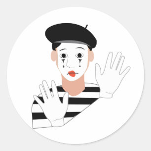 Sticker Rond Mime