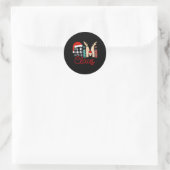 Sticker Rond Mimi Claus Reindeer Noël (Sac)