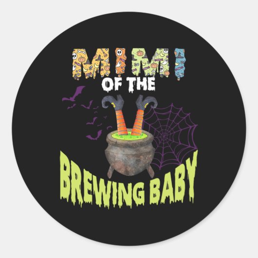 Sticker Rond Mimi de brasser bébé Halloween Costome (Devant)