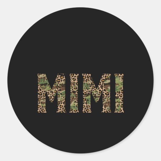 Sticker Rond Mimi Leopard Grand Mimi De Mimi (Devant)