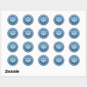 Sticker Rond Minamoto (Genji) Clan Kamon (Feuille)