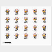 Sticker Rond Mind Drill Funny Brain Tool Pun (Feuille)
