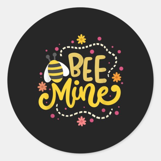 Sticker Rond Mine d'abeilles - Joyeuses citations de la Saint-V (Devant)