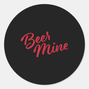 Sticker Rond Mine de bière pour les buveurs de bière Funny Vale