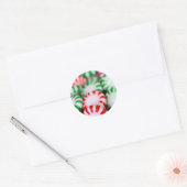 Sticker Rond Minets de Noël rouges et verts (Enveloppe)