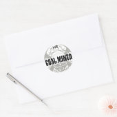 STICKER ROND MINEUR DE CHARBON 4 VIE (Enveloppe)