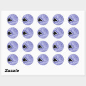 Sticker Rond Mini bâtonnets de pain bleu (Feuille)