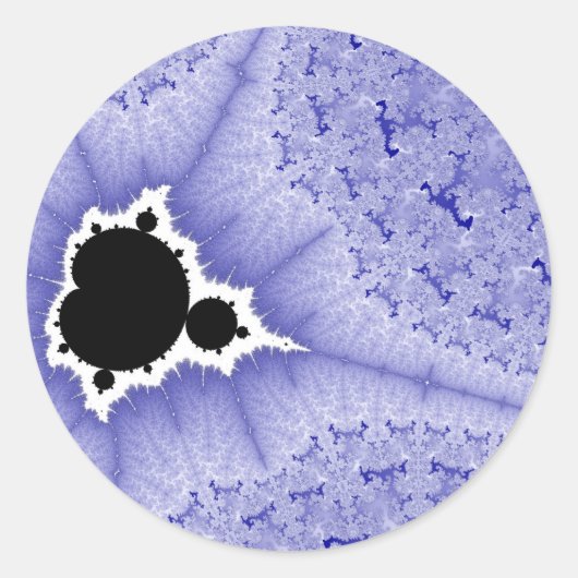 Sticker Rond Mini bâtonnets de pain bleu (Devant)