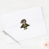 Sticker Rond Mini fille avale (Enveloppe)