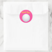 Sticker Rond Mini Golf Balls Anniversaire Fête Enfants Rose (Sac)