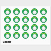 Sticker Rond Mini Golf Balls Anniversaire Fête Enfants Sports (Feuille)