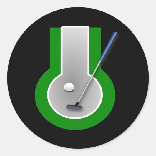 Sticker Rond Mini Golf Game  (Devant)