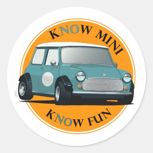 Sticker Rond Mini kNOw, chevalet de jeu kNOw (Devant)