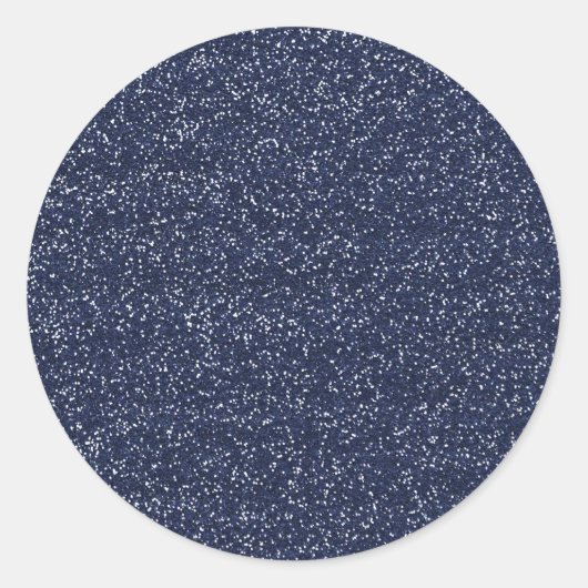 STICKER ROND MINI NAVY BLUE PARTIES SCINTILLANT TEXTURE MODÈLE  (Devant)