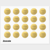 Sticker Rond Mini parfumé soja cire cire bougie or (Feuille)