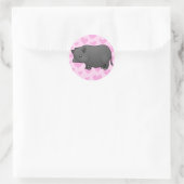 Sticker Rond Miniature Cochon Love (Sac)