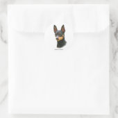 Sticker Rond Miniature de Pinscher (Sac)