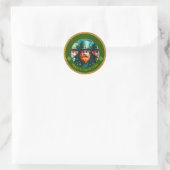 Sticker Rond Miniature Leprechaun St Patrick's Day Merci RS07 (Sac)