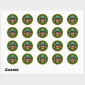 Sticker Rond Miniature Leprechaun St Patrick's Day Merci RS09 (Feuille)