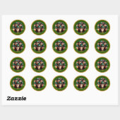 Sticker Rond Miniature Leprechaun St Patrick's Day Merci RS12 (Feuille)