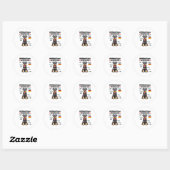 Sticker Rond Miniature Schnauzer Owner Funny Mini Schnauzer Lov (Feuille)