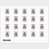 Sticker Rond Miniature Schnauzer USA (Feuille)