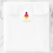 Sticker Rond Minifig [Arc-en-ciel 2] par Personnaliser My Minif (Sac)