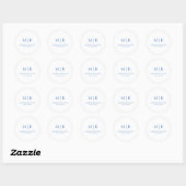 Sticker Rond Minimal et chic | MARIAGE (Feuille)